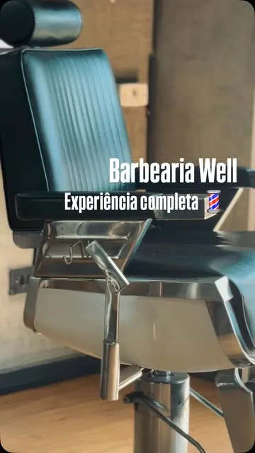 Cadeira de barbeiro da Barbearia Well